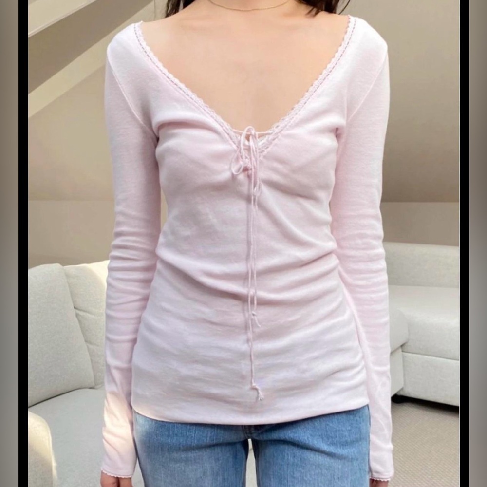 Brandy Melville pink Tania top